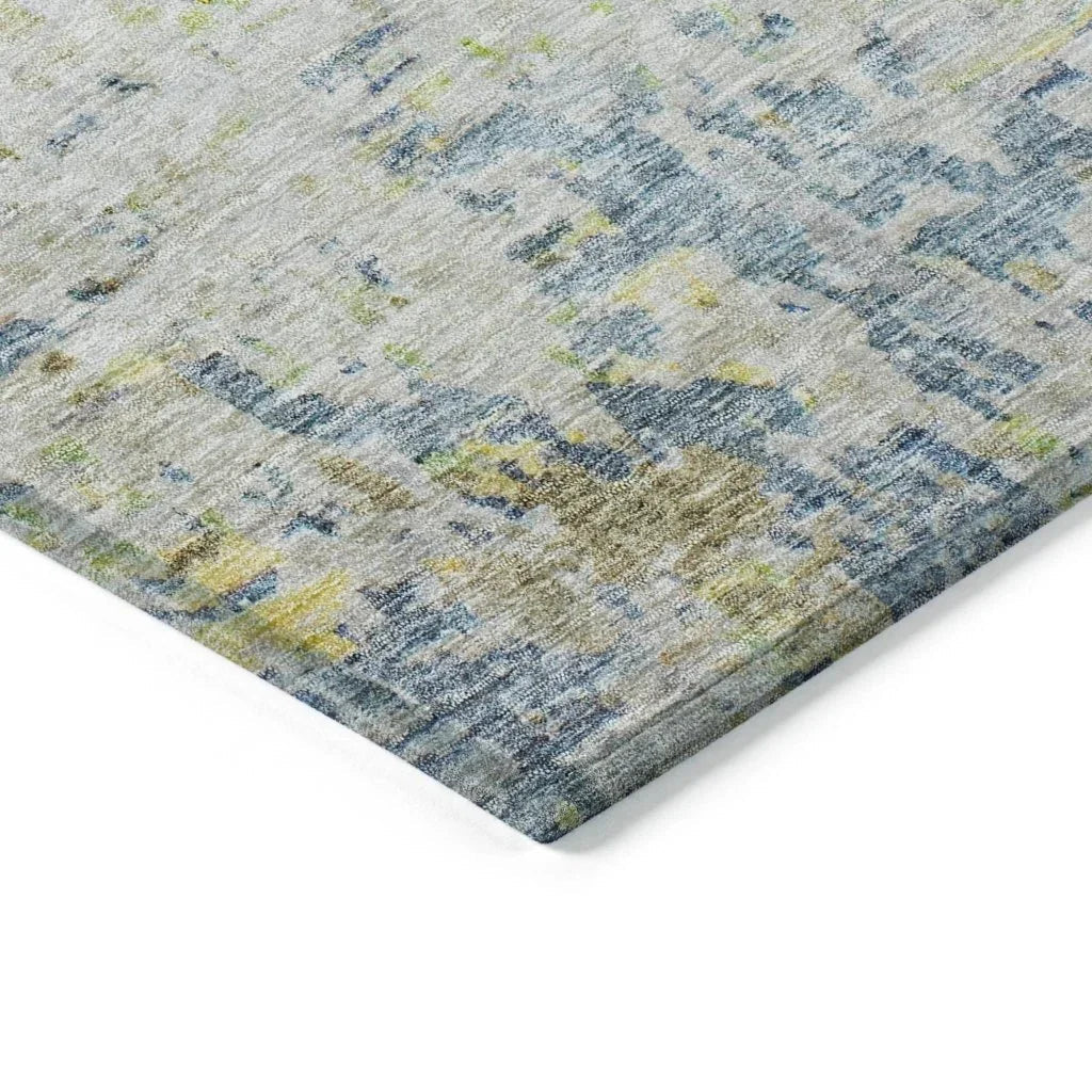Talia Blue Washable Indoor-Outdoor Rug-Outdoor Rugs-LOOMLAN Rugs-LOOMLAN