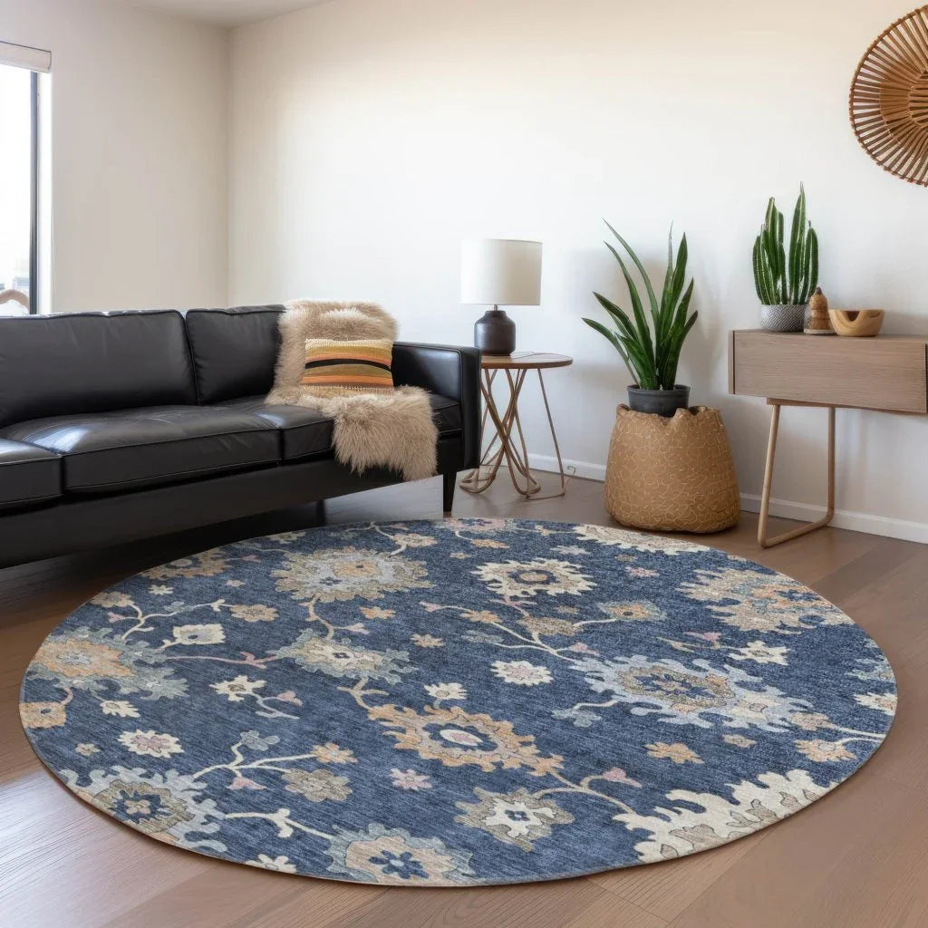 Talitha Blue Washable Indoor - Outdoor Rug - LOOMLAN - LOOMLAN Rugs - Outdoor Rugs