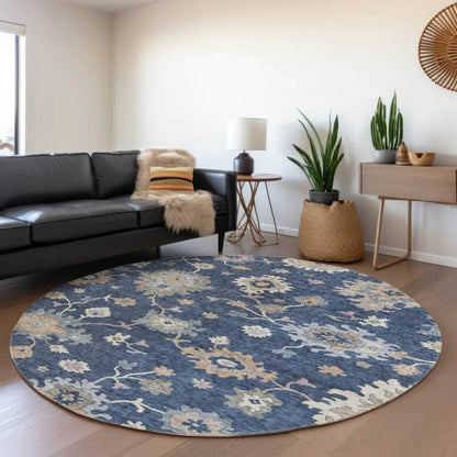 Talitha Blue Washable Indoor - Outdoor Rug - LOOMLAN - LOOMLAN Rugs - Outdoor Rugs