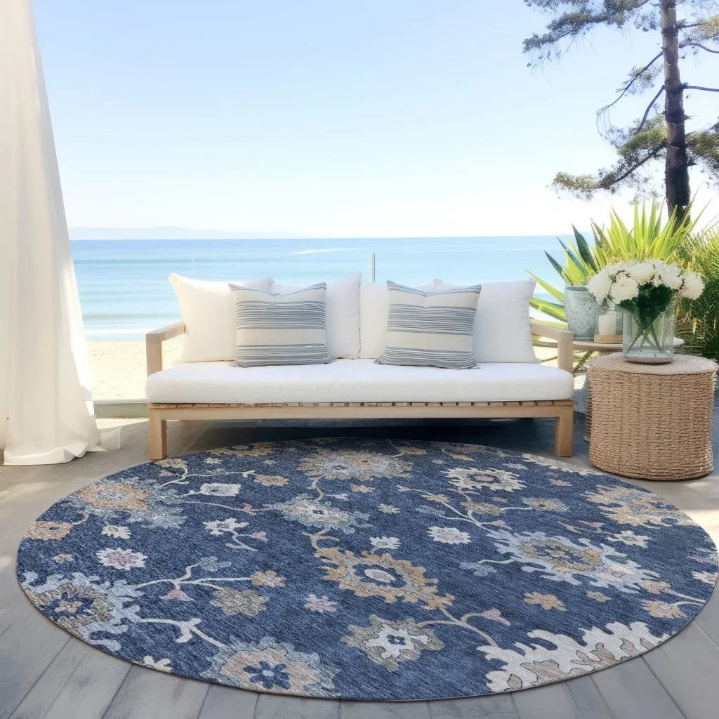 Talitha Blue Washable Indoor - Outdoor Rug - LOOMLAN - LOOMLAN Rugs - Outdoor Rugs