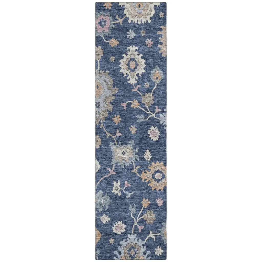 Talitha Blue Washable Indoor - Outdoor Rug - LOOMLAN - LOOMLAN Rugs - Outdoor Rugs