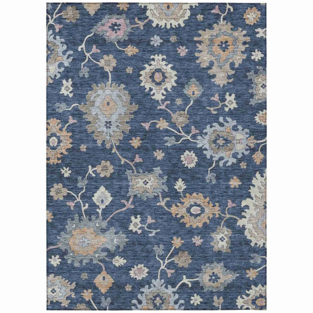 Talitha Blue Washable Indoor - Outdoor Rug - LOOMLAN - LOOMLAN Rugs - Outdoor Rugs