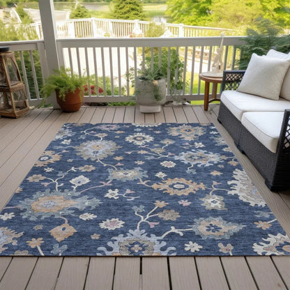 Talitha Blue Washable Indoor - Outdoor Rug - LOOMLAN - LOOMLAN Rugs - Outdoor Rugs