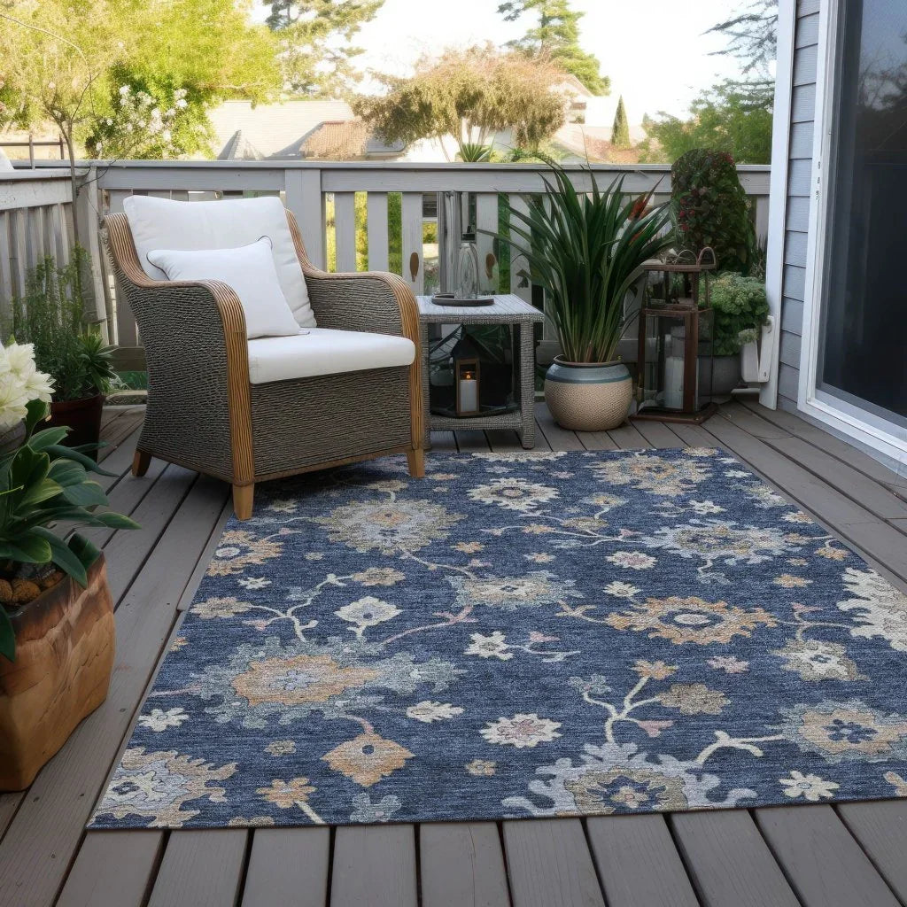 Talitha Blue Washable Indoor - Outdoor Rug - LOOMLAN - LOOMLAN Rugs - Outdoor Rugs