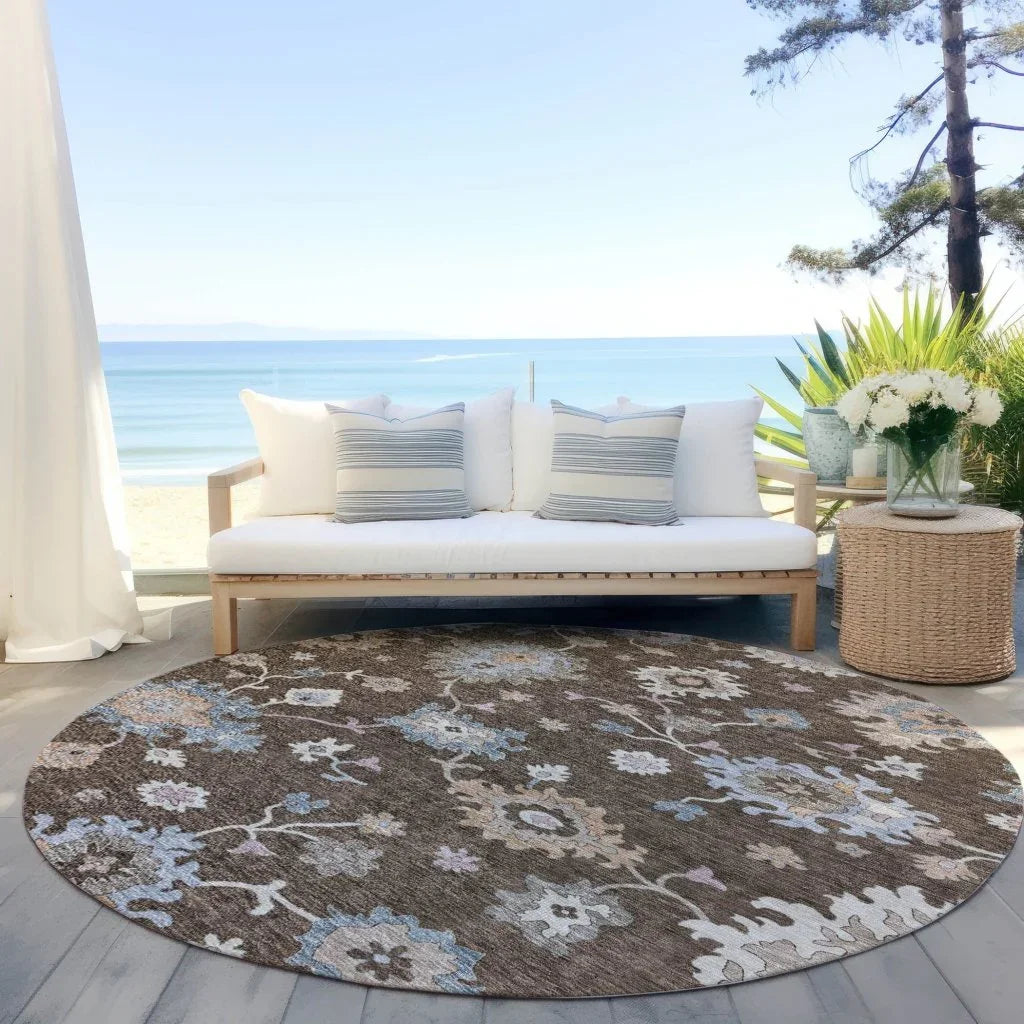 Talitha Brown Washable Indoor - Outdoor Rug - LOOMLAN - LOOMLAN Rugs - Outdoor Rugs
