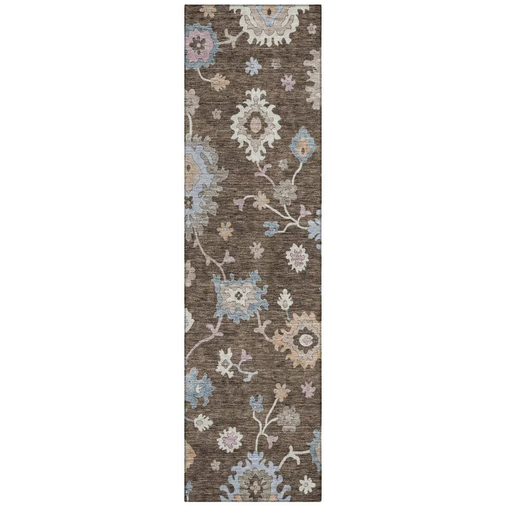 Talitha Brown Washable Indoor - Outdoor Rug - LOOMLAN - LOOMLAN Rugs - Outdoor Rugs