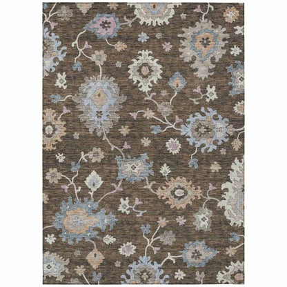 Talitha Brown Washable Indoor - Outdoor Rug - LOOMLAN - LOOMLAN Rugs - Outdoor Rugs