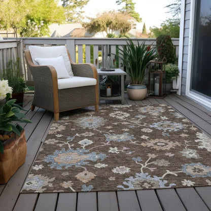 Talitha Brown Washable Indoor - Outdoor Rug - LOOMLAN - LOOMLAN Rugs - Outdoor Rugs