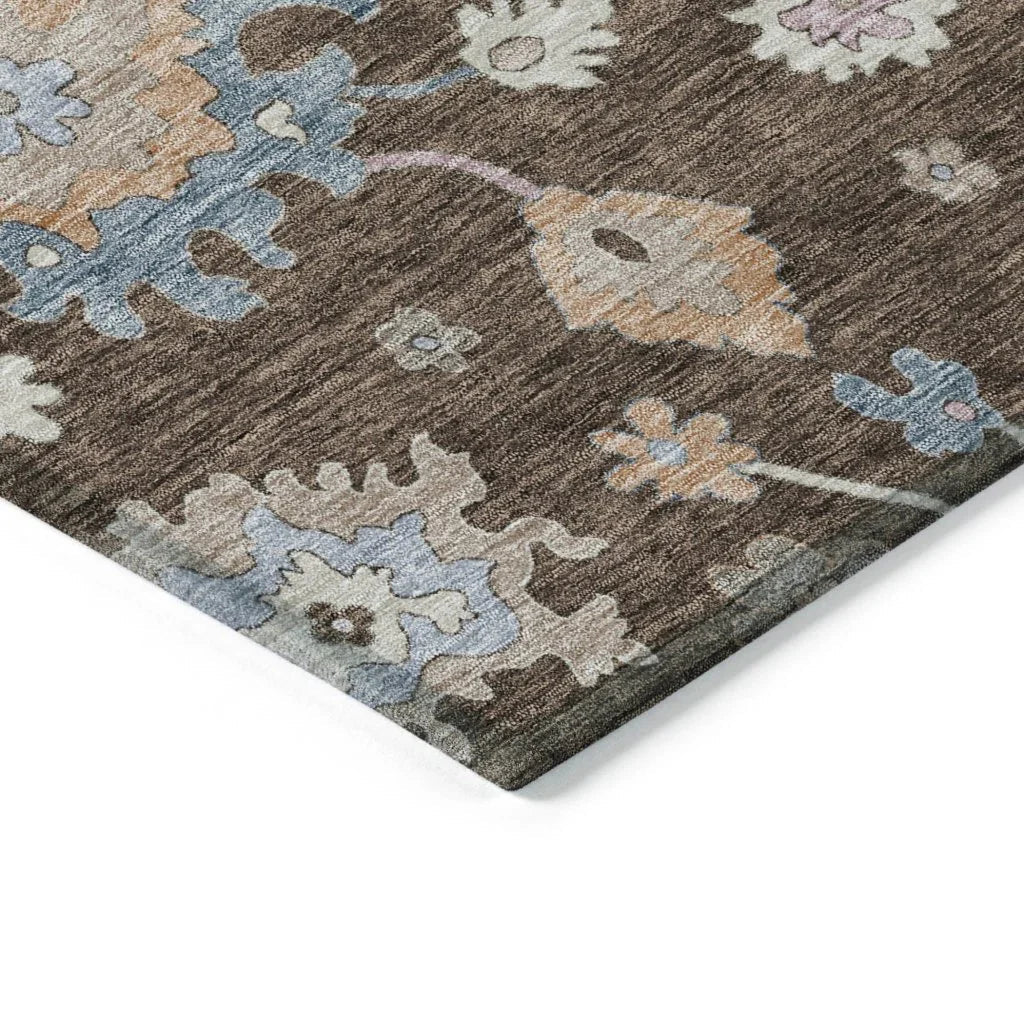 Talitha Brown Washable Indoor - Outdoor Rug - LOOMLAN - LOOMLAN Rugs - Outdoor Rugs