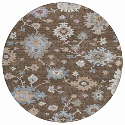 Talitha Brown Washable Indoor - Outdoor Rug - LOOMLAN - LOOMLAN Rugs - Outdoor Rugs