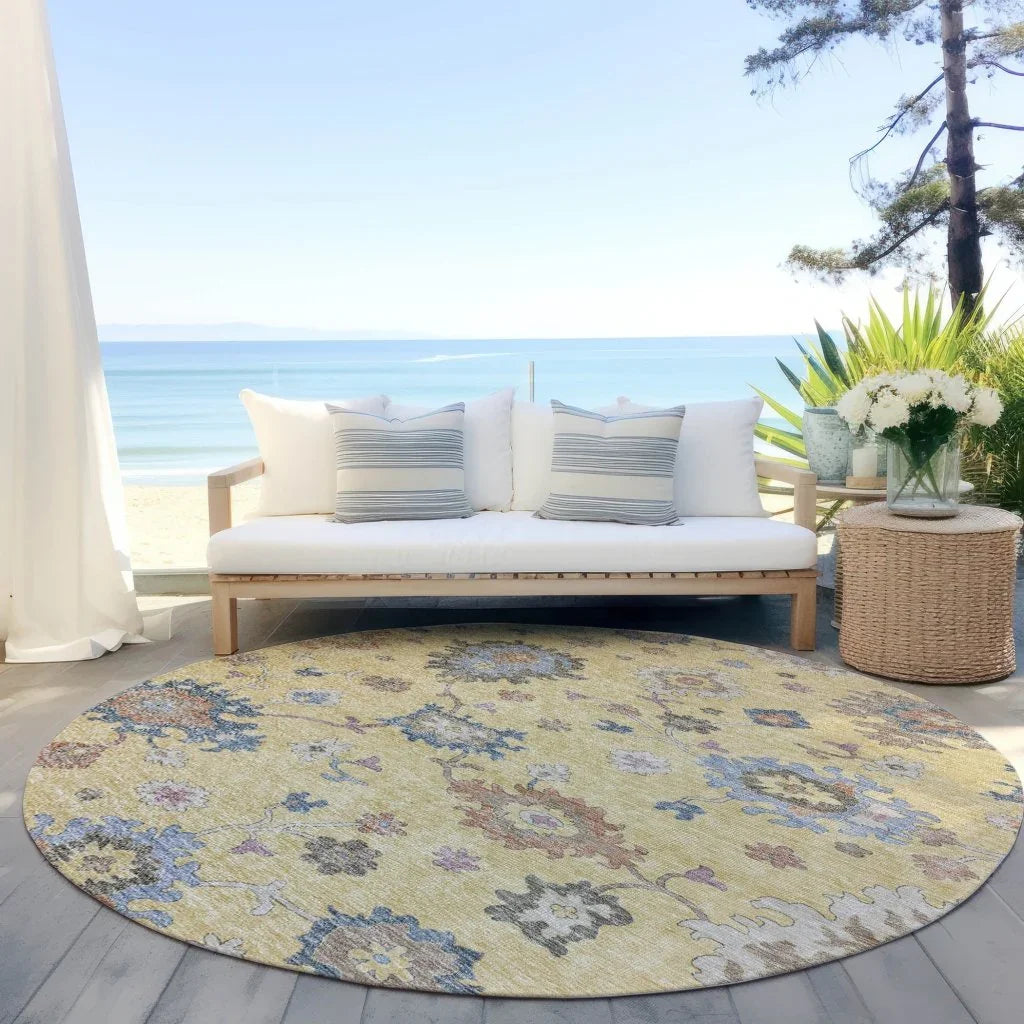 Talitha Gold Washable Indoor - Outdoor Rug - LOOMLAN - LOOMLAN Rugs - Outdoor Rugs