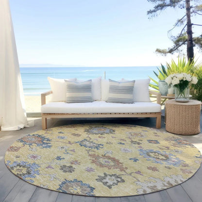Talitha Gold Washable Indoor - Outdoor Rug - LOOMLAN - LOOMLAN Rugs - Outdoor Rugs