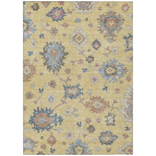 Talitha Gold Washable Indoor - Outdoor Rug - LOOMLAN - LOOMLAN Rugs - Outdoor Rugs