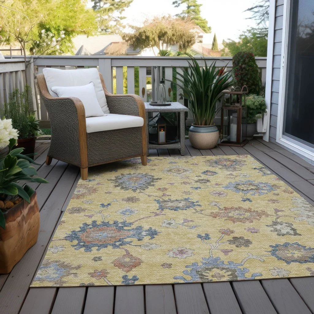 Talitha Gold Washable Indoor - Outdoor Rug - LOOMLAN - LOOMLAN Rugs - Outdoor Rugs