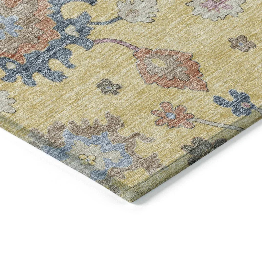 Talitha Gold Washable Indoor - Outdoor Rug - LOOMLAN - LOOMLAN Rugs - Outdoor Rugs