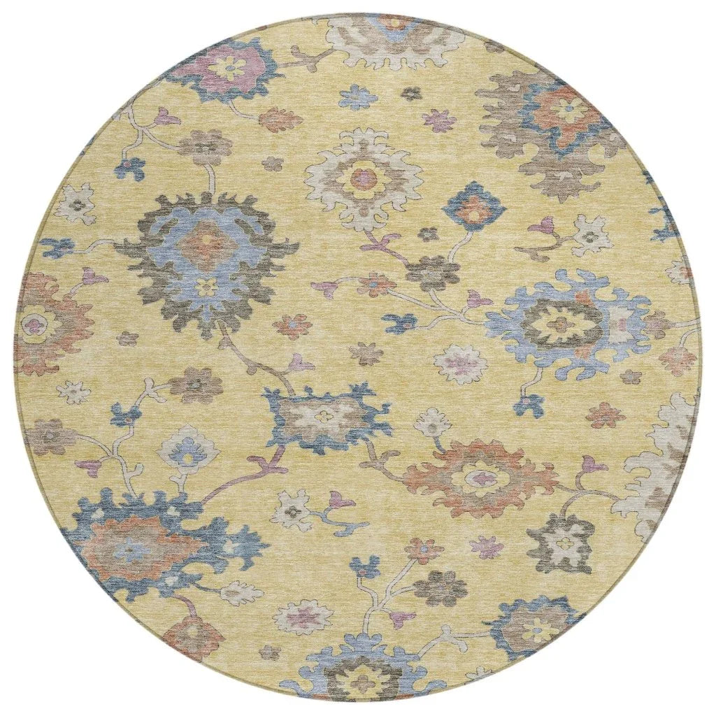 Talitha Gold Washable Indoor - Outdoor Rug - LOOMLAN - LOOMLAN Rugs - Outdoor Rugs