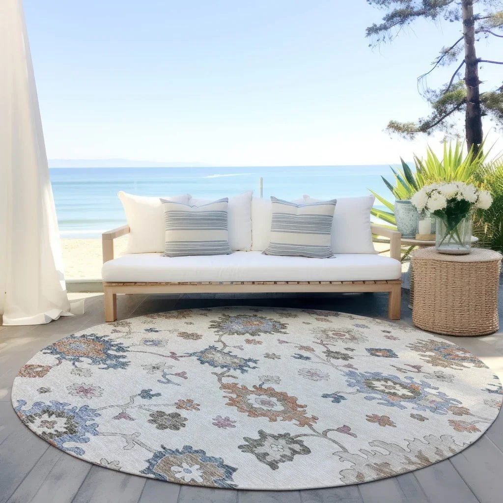 Talitha Ivory Washable Indoor - Outdoor Rug - LOOMLAN - LOOMLAN Rugs - Outdoor Rugs