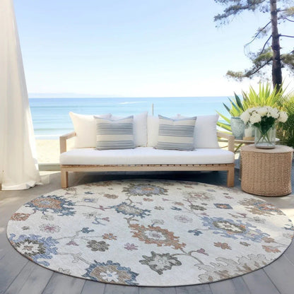 Talitha Ivory Washable Indoor - Outdoor Rug - LOOMLAN - LOOMLAN Rugs - Outdoor Rugs