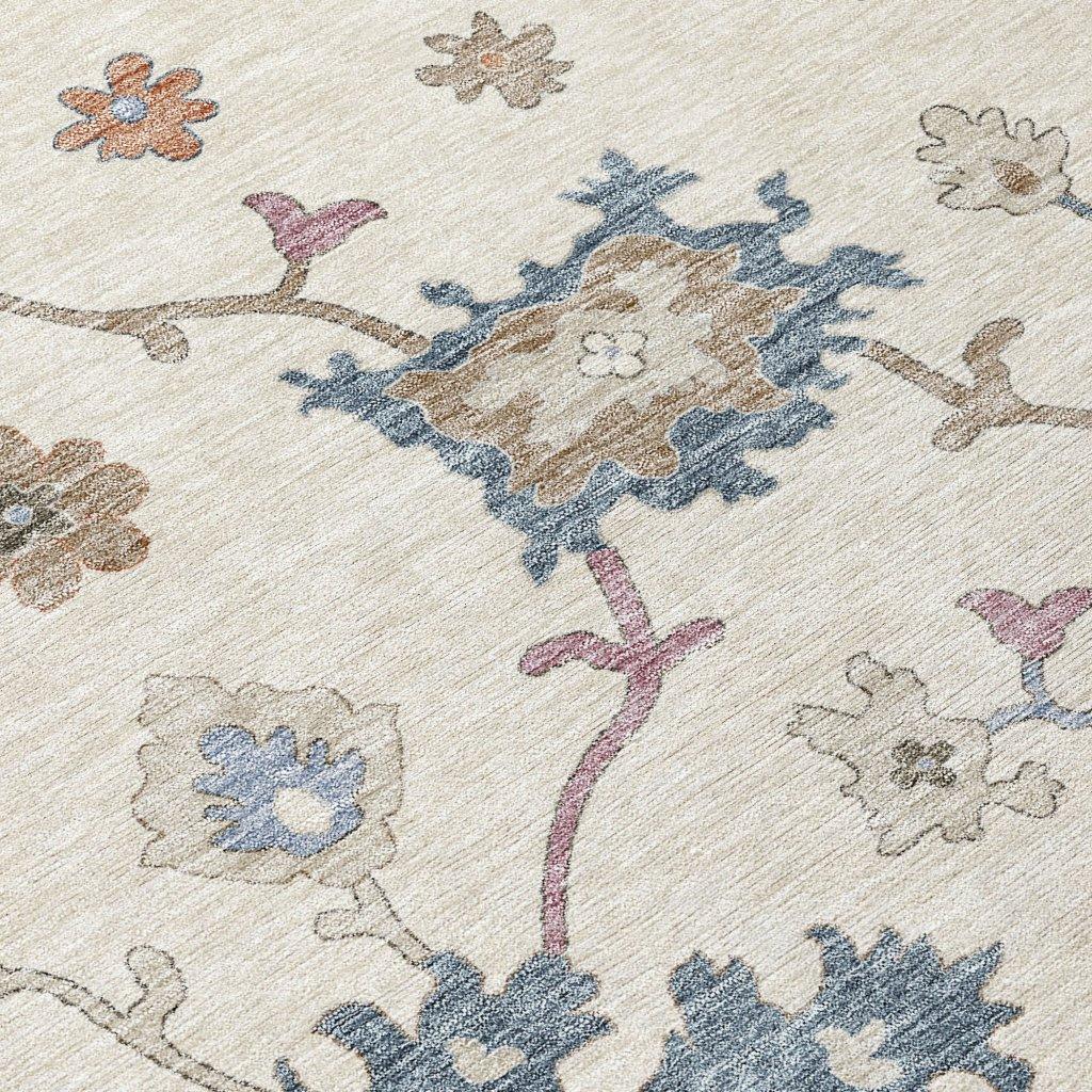 Talitha Ivory Washable Indoor - Outdoor Rug - LOOMLAN - LOOMLAN Rugs - Outdoor Rugs