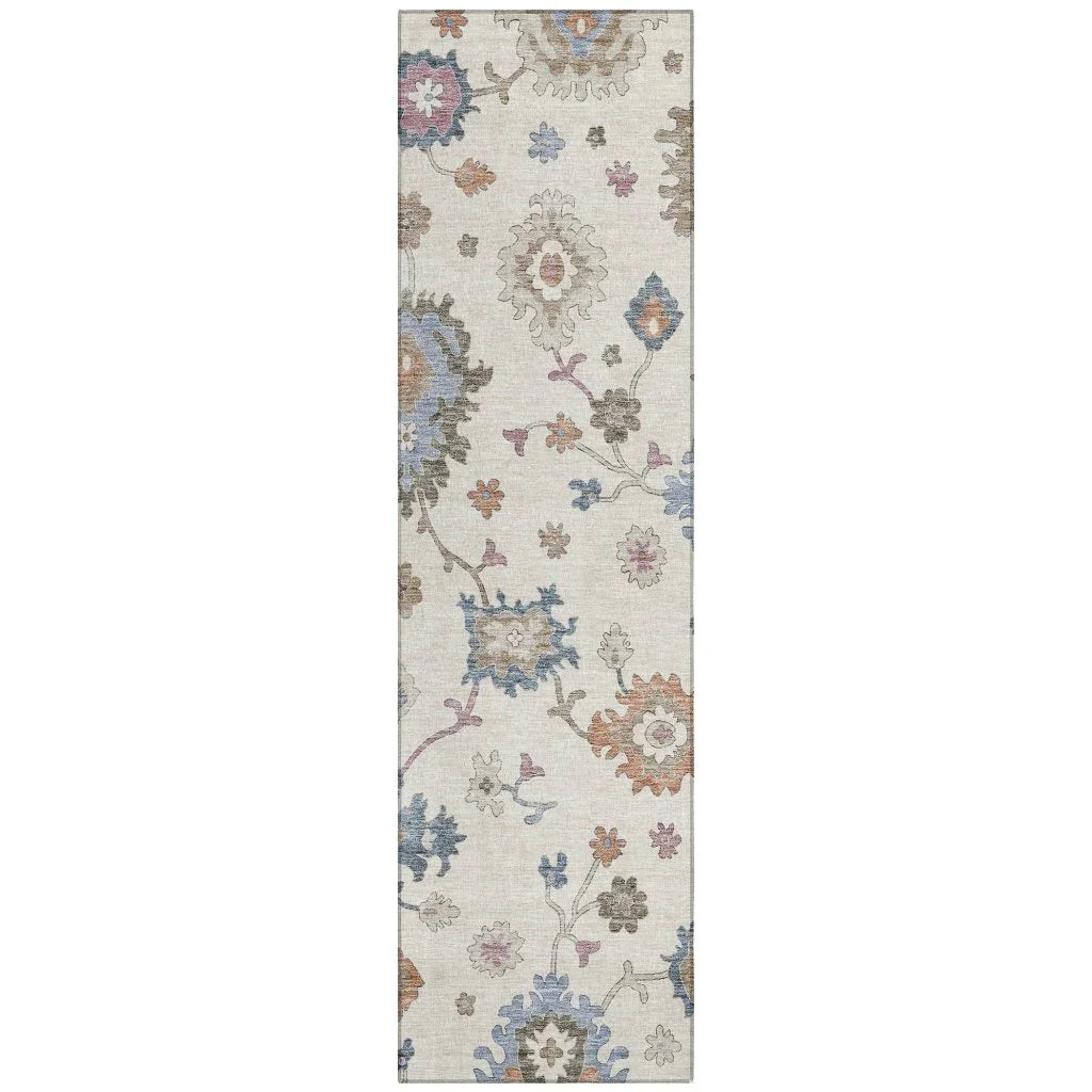 Talitha Ivory Washable Indoor - Outdoor Rug - LOOMLAN - LOOMLAN Rugs - Outdoor Rugs