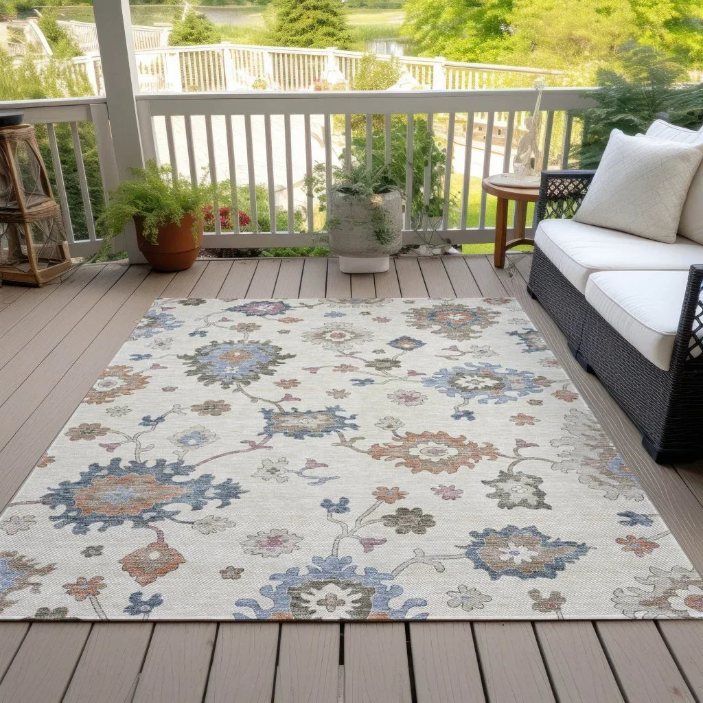 Talitha Ivory Washable Indoor - Outdoor Rug - LOOMLAN - LOOMLAN Rugs - Outdoor Rugs