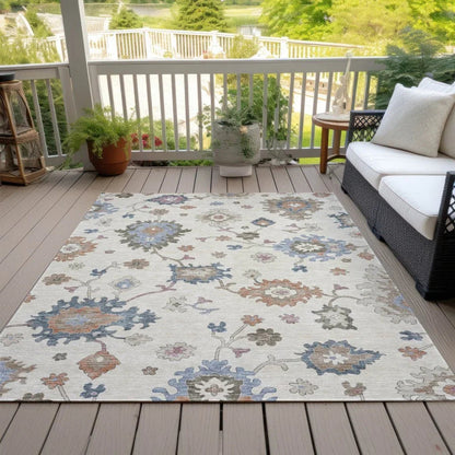 Talitha Ivory Washable Indoor - Outdoor Rug - LOOMLAN - LOOMLAN Rugs - Outdoor Rugs