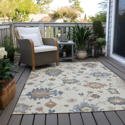 Talitha Ivory Washable Indoor - Outdoor Rug - LOOMLAN - LOOMLAN Rugs - Outdoor Rugs