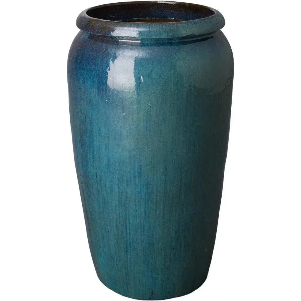 Tall Ceramic Round Planter - LOOMLAN - Emissary - Planters