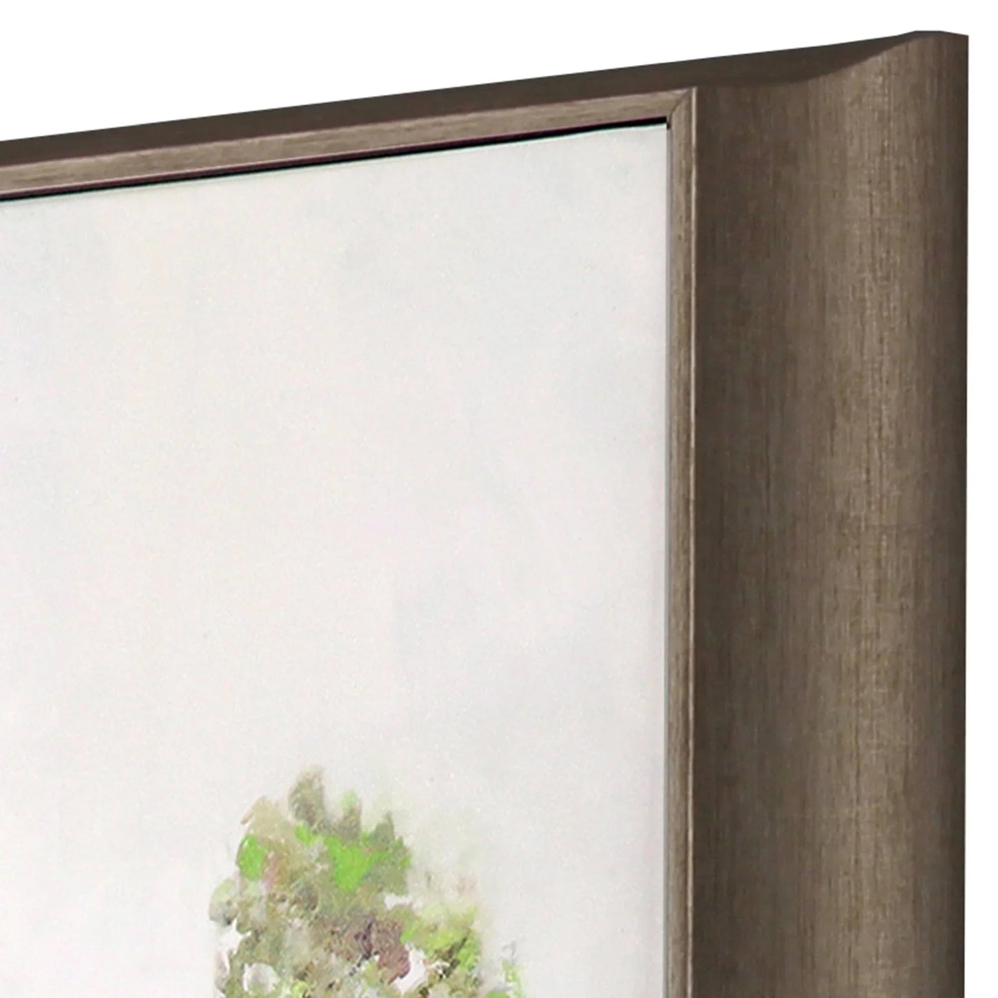 Tall Green Trees Hand Finished Framed Wall Art