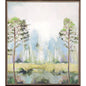 Tall Green Trees Hand Finished Framed Wall Art