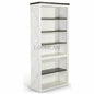 Tall Home Office White & Black Bookcase - LOOMLAN - Sunny D - Bookcases
