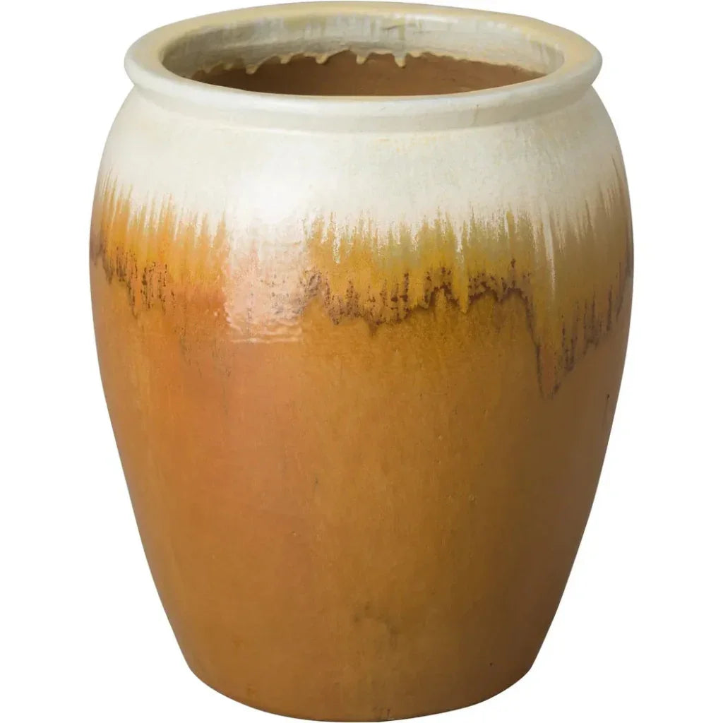 Tall Round Ceramic Planter - LOOMLAN - Emissary - Planters