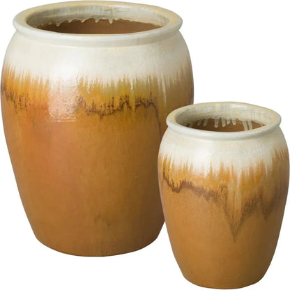 Tall Round Ceramic Planter - LOOMLAN - Emissary - Planters