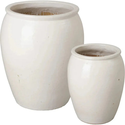 Tall Round Ceramic Planter - LOOMLAN - Emissary - Planters