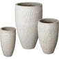 Tall Round Textured Ceramic Pot - LOOMLAN - Emissary - Planters