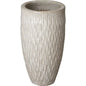 Tall Round Textured Ceramic Pot - LOOMLAN - Emissary - Planters