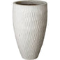 Tall Round Textured Ceramic Pot - LOOMLAN - Emissary - Planters