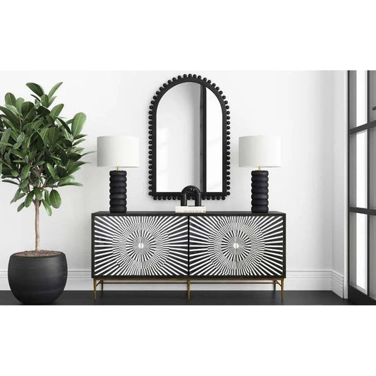 Tally Wood and Iron Black Server - LOOMLAN - Bassett Mirror - Sideboards