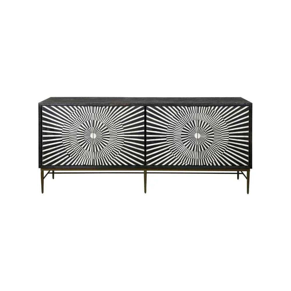 Tally Wood and Iron Black Server - LOOMLAN - Bassett Mirror - Sideboards