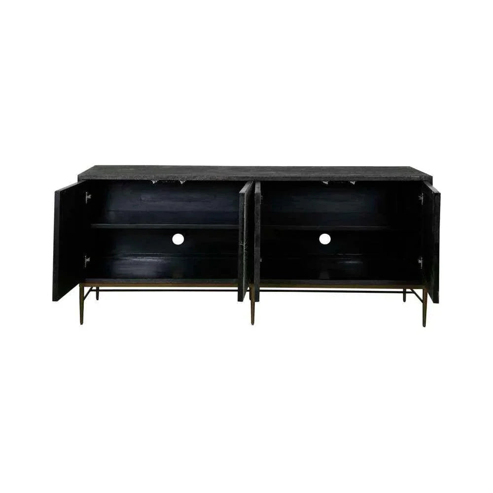 Tally Wood and Iron Black Server - LOOMLAN - Bassett Mirror - Sideboards
