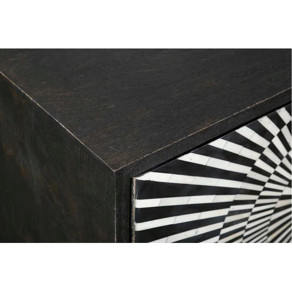 Tally Wood and Iron Black Server - LOOMLAN - Bassett Mirror - Sideboards