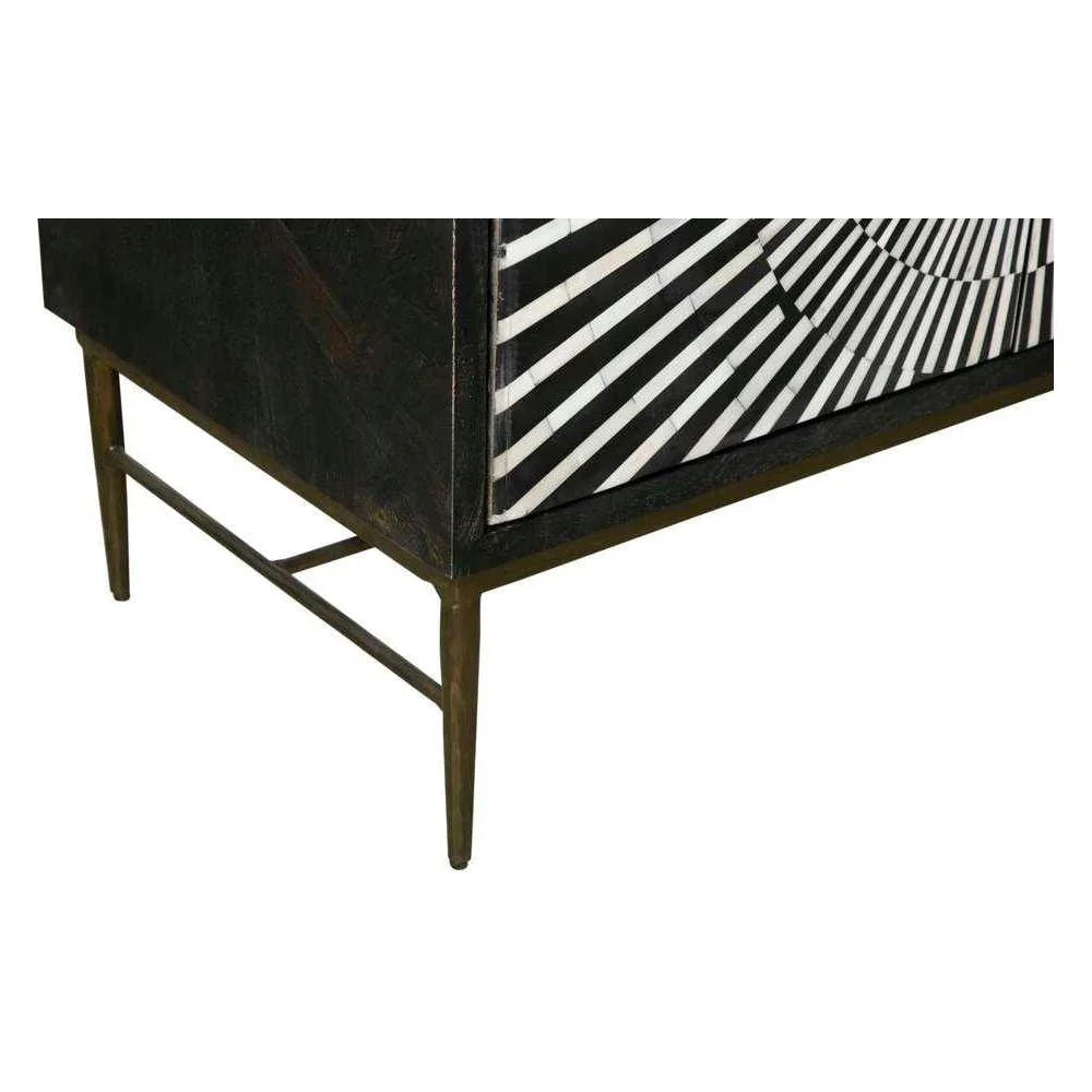 Tally Wood and Iron Black Server - LOOMLAN - Bassett Mirror - Sideboards