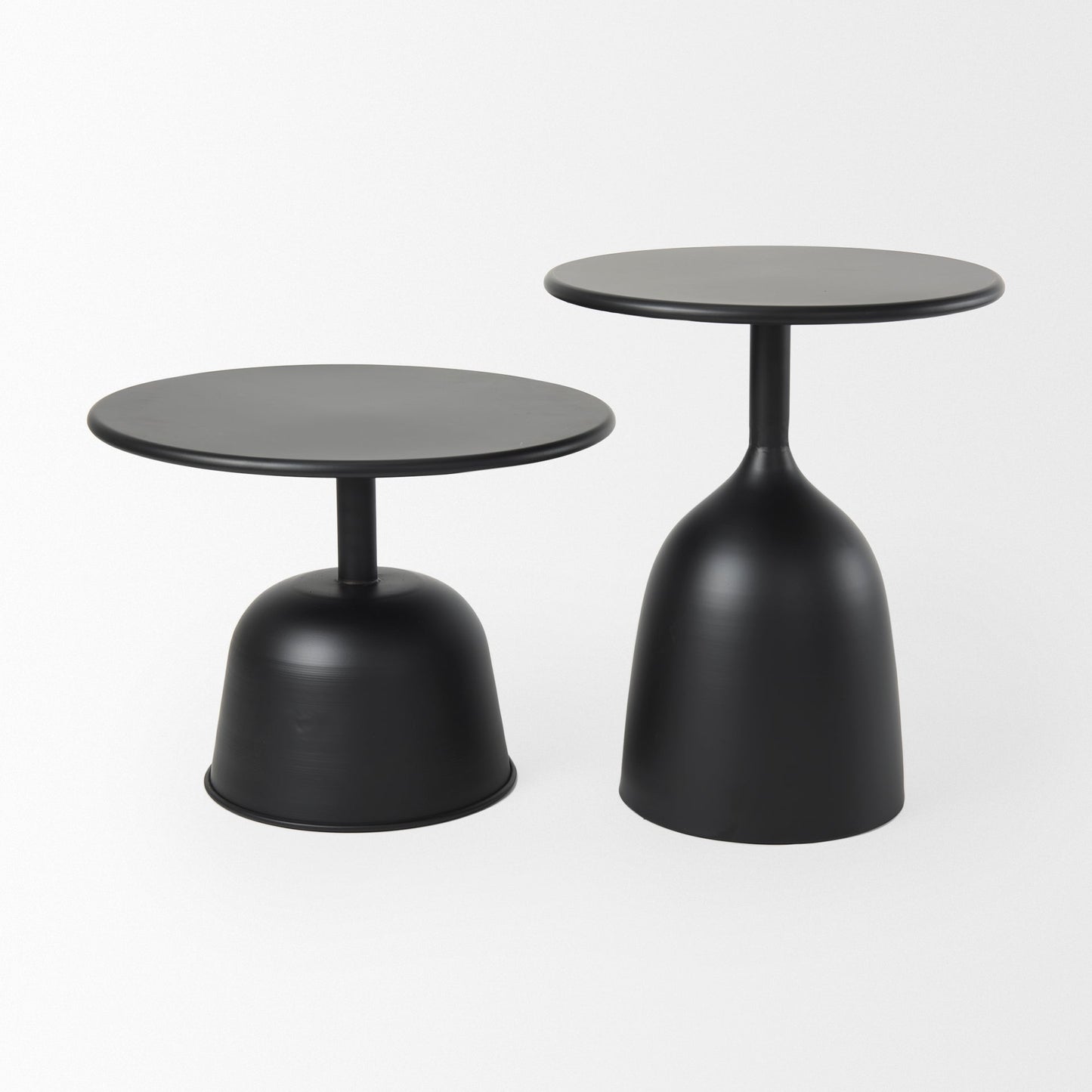 Talulla Matte Black Metal Accent Table