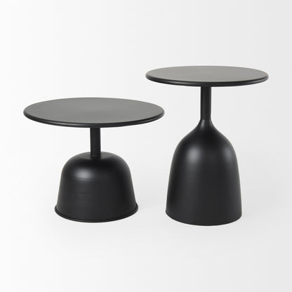 Talulla Matte Black Metal Accent Table