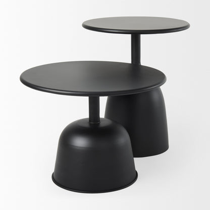 Talulla Matte Black Metal Accent Table