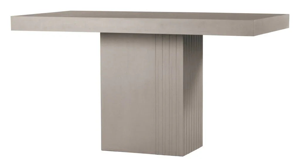Tama Concrete Counter Patio Dining Table-Outdoor Dining Tables-Seasonal Living-LOOMLAN