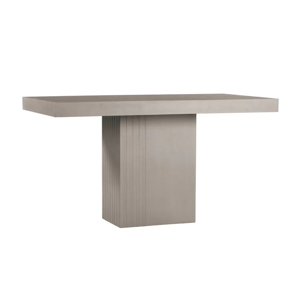 Tama Concrete Counter Patio Dining Table-Outdoor Dining Tables-Seasonal Living-Slate Grey-LOOMLAN