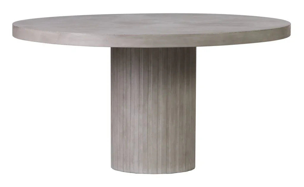 Tama Concrete Round Patio Dining Table-Outdoor Dining Tables-Seasonal Living-LOOMLAN