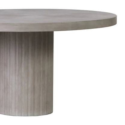 Tama Concrete Round Patio Dining Table-Outdoor Dining Tables-Seasonal Living-LOOMLAN