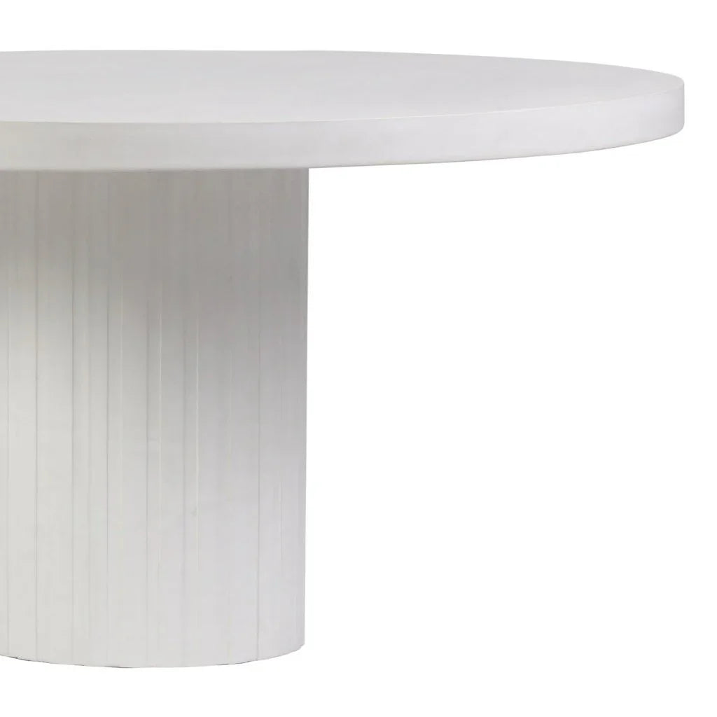 Tama Concrete Round Patio Dining Table-Outdoor Dining Tables-Seasonal Living-LOOMLAN